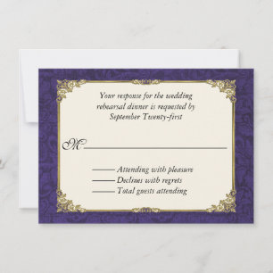 Carte de réponse RSVP pour le dîner de répétition
