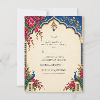 Carte de réponse RSVP pour le jardin du palais du