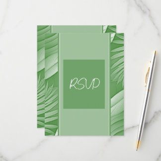 Carte de réponse RSVP pour le mariage à thème vert