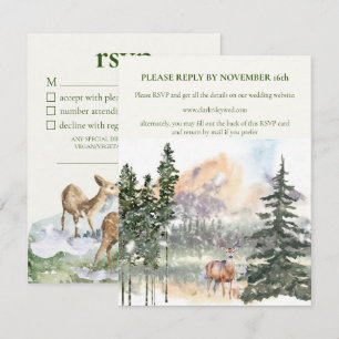 Carte de réponse RSVP pour l'hiver en forêt d'Ever