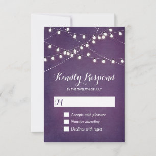 Carte de réponse RSVP pour lumières de chaîne d'ét