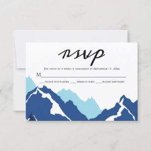 Carte de réponse RSVP pour mariage Blue Mountain