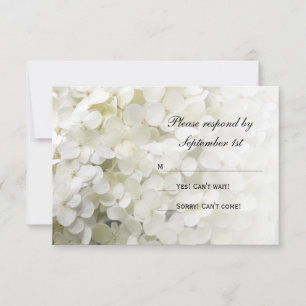 Carte de réponse RSVP pour mariage floral Hydrange
