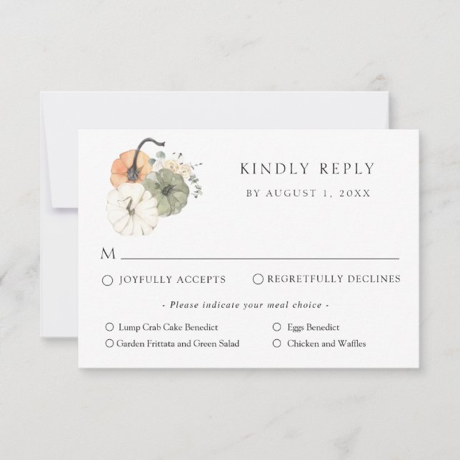 Carte de réponse RSVP pour mariage rustique d'auto (Devant)