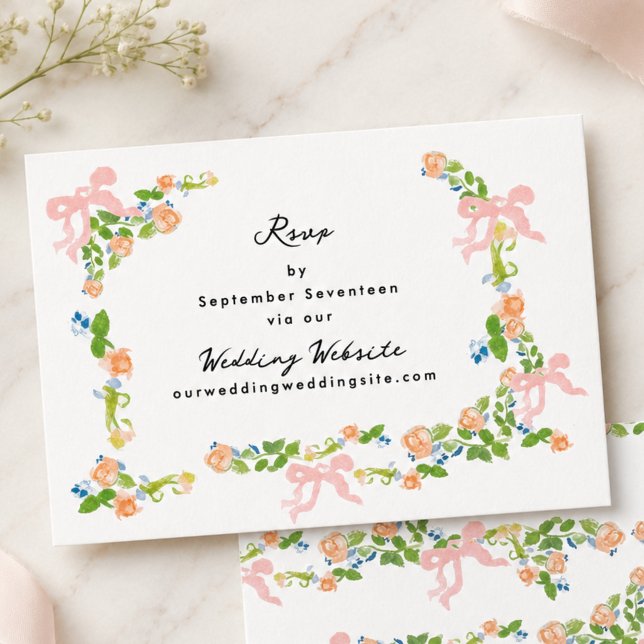 Carte de réponse RSVP pour site web de mariage au  (Créateur téléchargé)