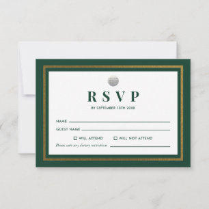Carte de réponse RSVP pour tournoi de golf