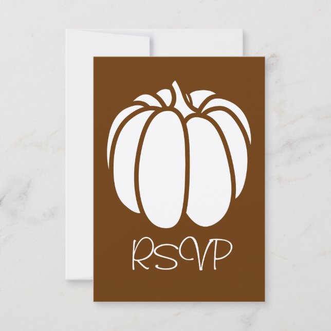Carte de réponse RSVP Pumpkin Patch in Chocolate (Devant)