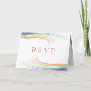 Carte de réponse RSVP Rainbow Wave