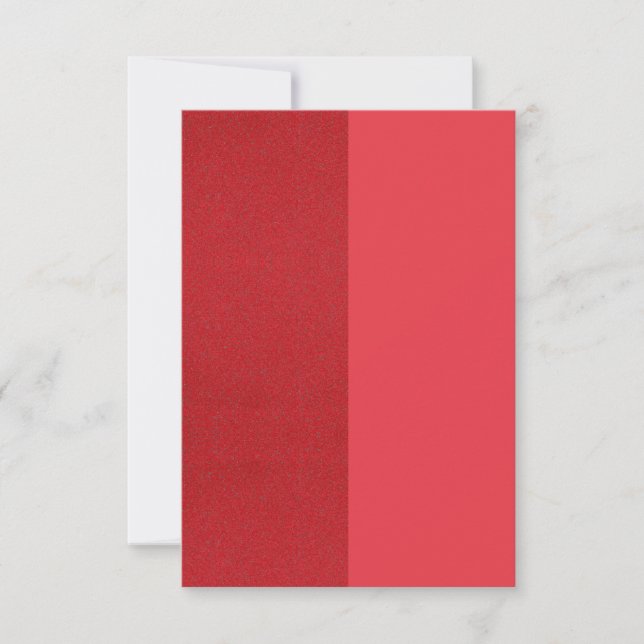 Carte de réponse RSVP rouge tomate découpée – Pers (Devant)