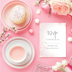 Carte de réponse RSVP Soft Cherry Blossom