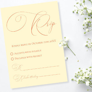 Carte de réponse RSVP Soft Sunset Hues