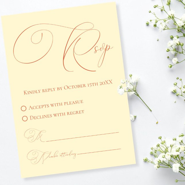 Carte de réponse RSVP Soft Sunset Hues (Soft Sunset Hues RSVP Response Card)