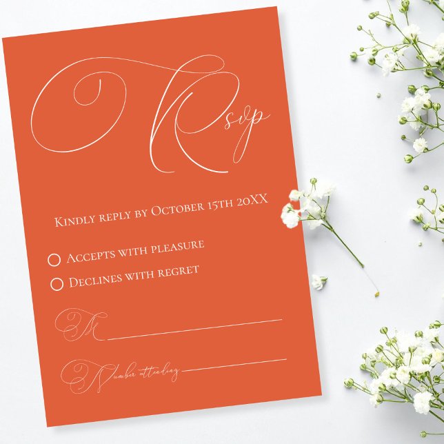 Carte de réponse RSVP Sunset Verona (Verona Sunset RSVP Response Card)