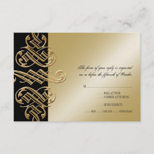 Carte de réponse RSVP Swirl de l'ordinateur des im