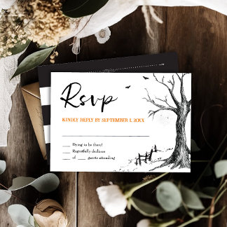 Carte de réponse RVSP Halloween Halloween