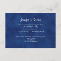 Carte de réponse Sapphire Blue Bow 45th Anniversar