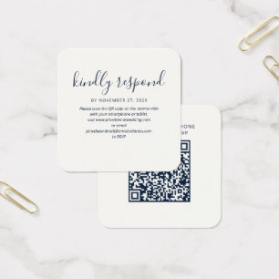 Carte de réponse simple avec code QR pour site web