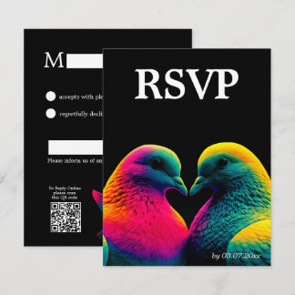🌈 Carte de réponse simple avec QR Code Colombes
