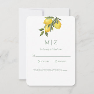 Carte de réponse Simple Chic Citrus
