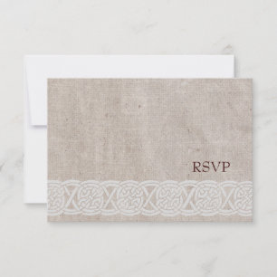 Carte de réponse simple de mariage celtique