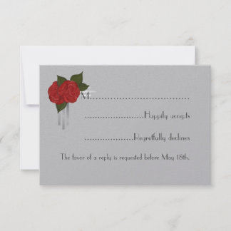 Carte de réponse simple et élégante du Mariage Ros