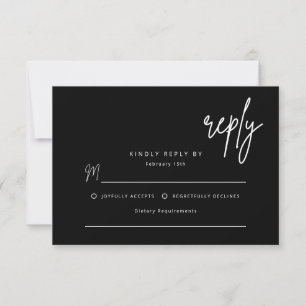 Carte de réponse simple pour invitation de mariage
