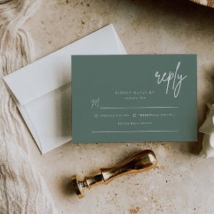 Carte de réponse simple pour invitation de mariage