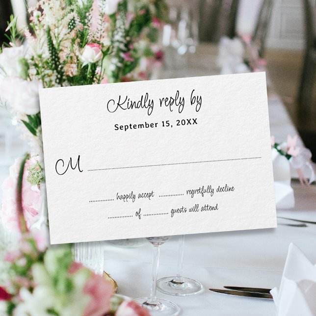 Carte de réponse simple pour le nombre d'invités a (Créateur téléchargé)