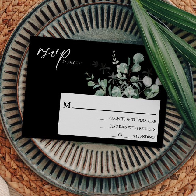 Carte de réponse simple pour mariage moderne avec  (Créateur téléchargé)