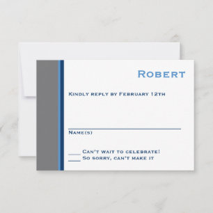 Carte de réponse Star Bar Mitzvah moderne
