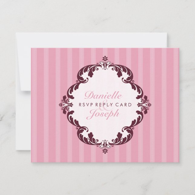 CARTE DE RÉPONSE STYLISH RSVP :: luxueux luxe 2 (Devant)