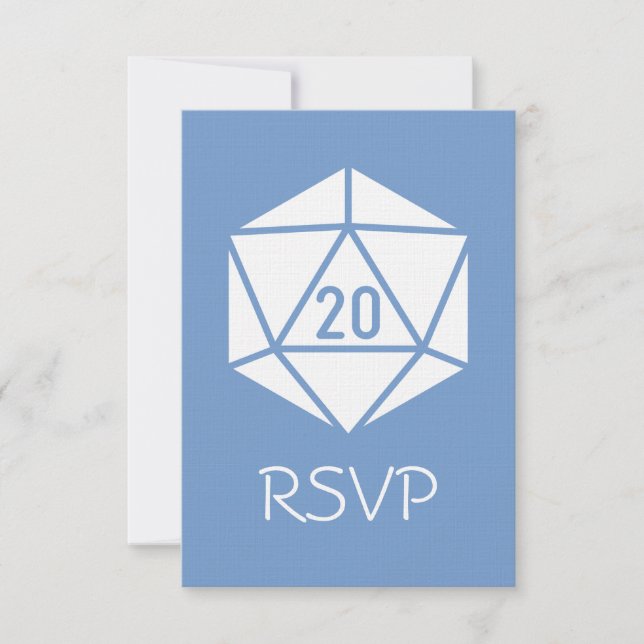 Carte de réponse Tabletop Chic en bleu pervenche (Devant)