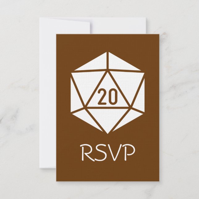 Carte de réponse Tabletop Chic en Chocolat (Devant)