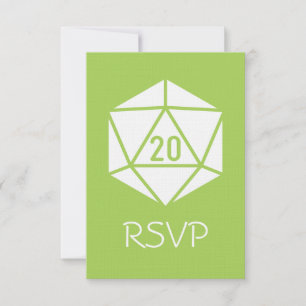 Carte de réponse Tabletop Chic en Péridot