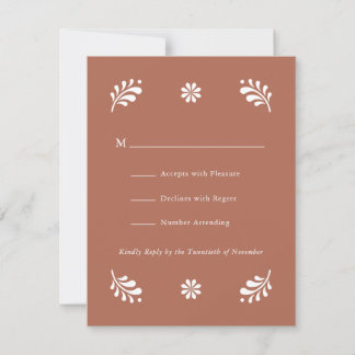 Carte de réponse Terra Cotta Mexicaine