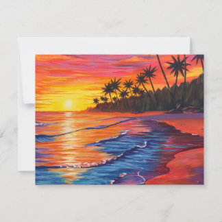 Carte de réponse Tropical Sunset