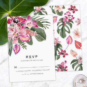 Carte de réponse tropicale RSVP