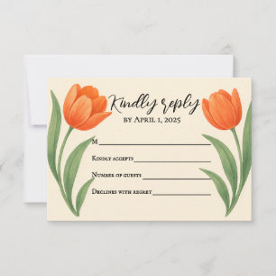 Carte de réponse Tulip Paradise