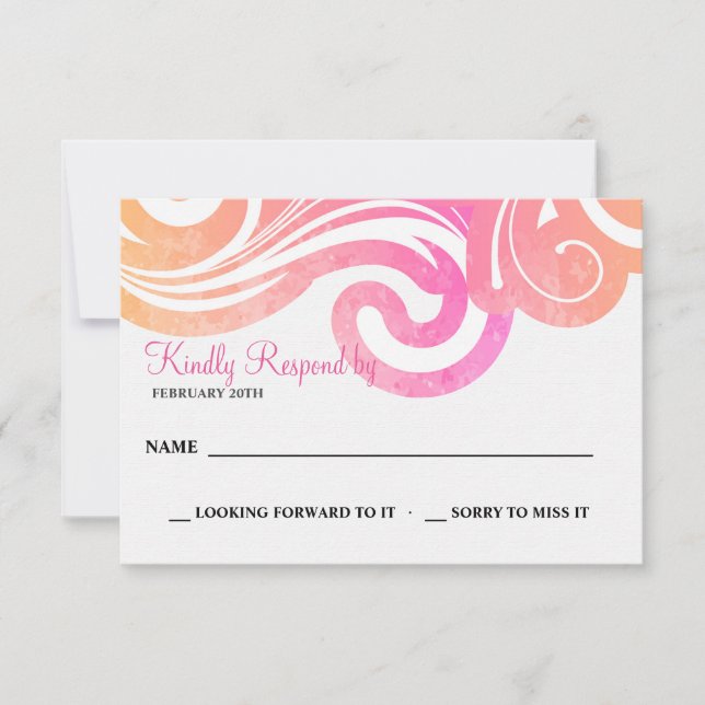 Carte de réponse Vagues (Devant)