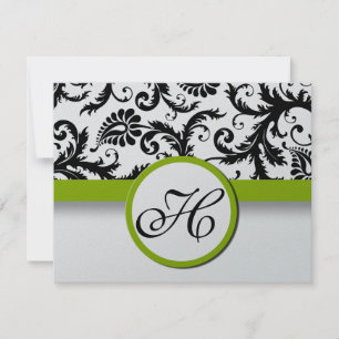 Carte de réponse verte Apple - Texte côté mat