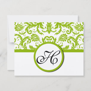 Carte de réponse verte Apple - Texte côté mat