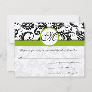 Carte de réponse verte Apple - Texte côté mat