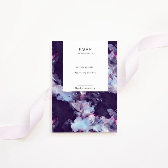 Carte de réponse verticale aux coups de pinceau él (Créateur téléchargé)