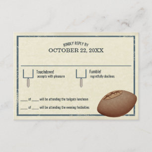 Carte de réponse vintage Football Pass Bar Mitzvah