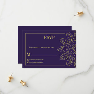 Carte de réponse violette Unity in Bloom