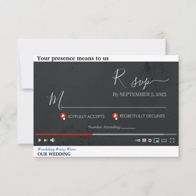 Carte de réponse Youtube Thème personnalisé 3,5 po (Devant)