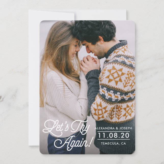 Carte de report de dernière minute (Devant)