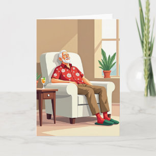 Carte de repos pour la fête des pères florale