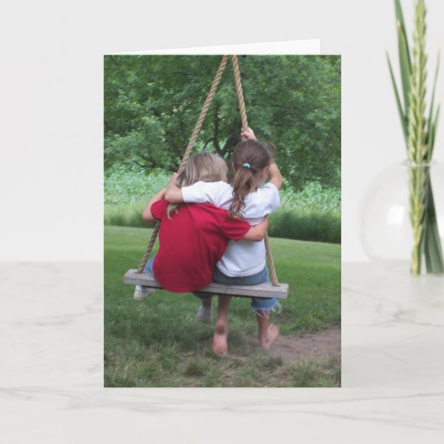 CARTE DE REPRÉSENTATION : Les filles sur une aile  (Devant)