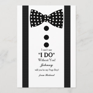 Carte de requête de garçon de page